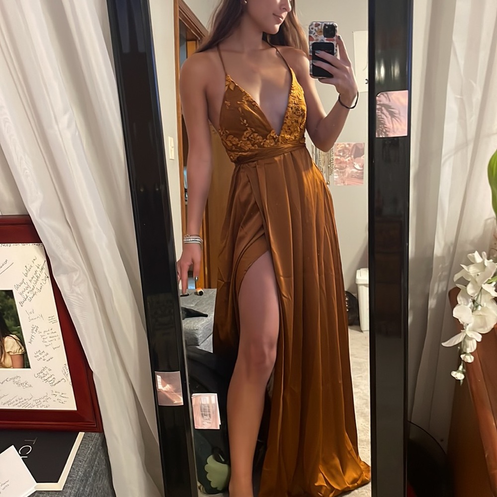 Rust Prom Dress - Picture 5 of 6